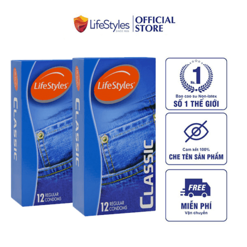 Bộ 2 Hộp Bao Cao Su LifeStyles Classic