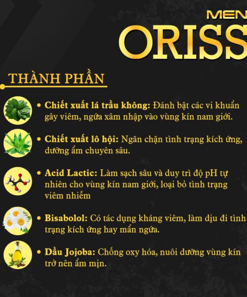 Dung dịch vệ sinh nam Oriss