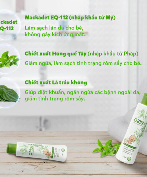 Thành phần có trong Oriss Baby Liquid Wash