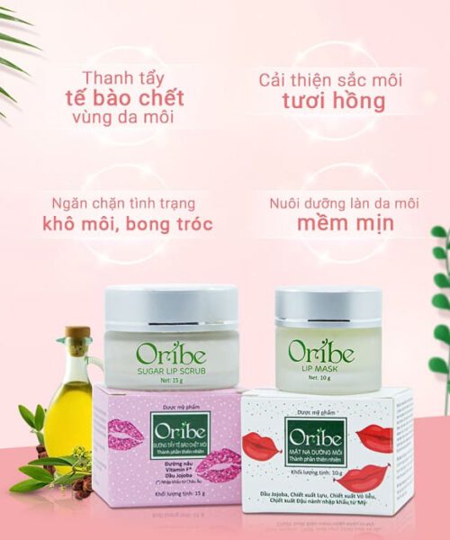 Combo đường tẩy tế bào chết môi + Mặt nạ dưỡng hồng môi Oribe