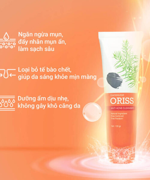công dụng của sữa rửa mặt Oriss