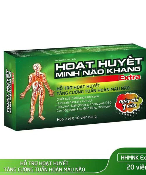 hộp sản phẩm hoạt huyết minh não khang extra