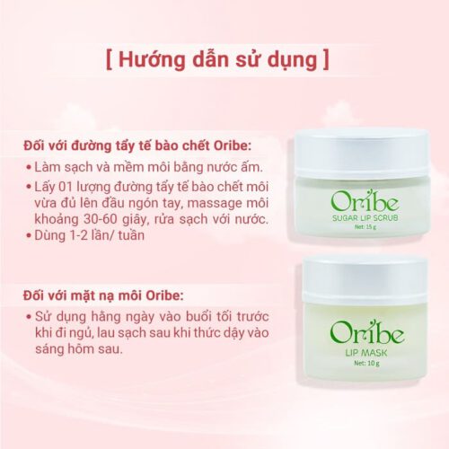 Combo đường tẩy tế bào chết môi + Mặt nạ dưỡng hồng môi Oribe