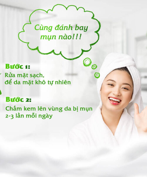 hướng dẫn sử dụng kem mụn