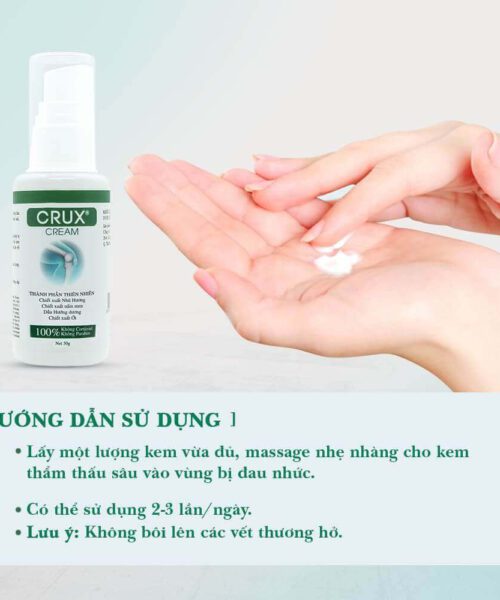 hướng dẫn sử dụng kem thoa crux