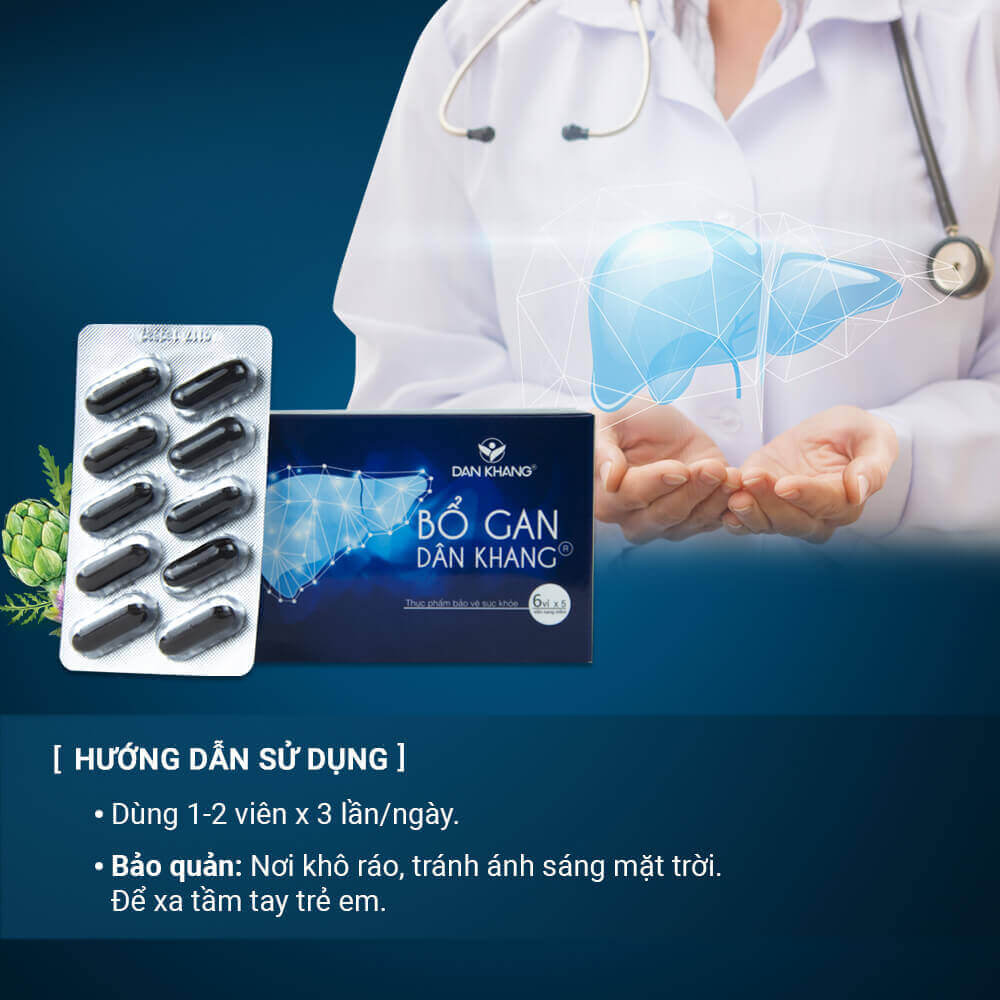 hướng dẫn sử dụng viên uống Bổ gan Dân Khang