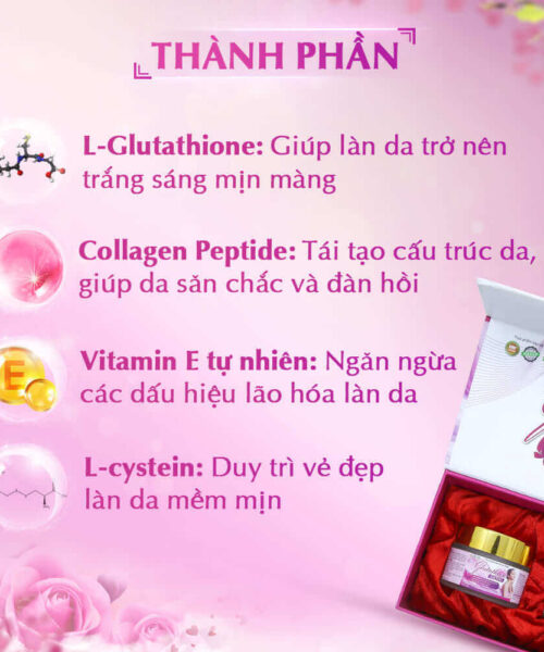 thành phần chính có trong sản phẩm Glutathion dk500