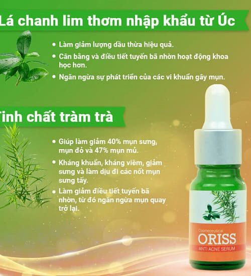 thành phần chính có trong serum mụn Oriss