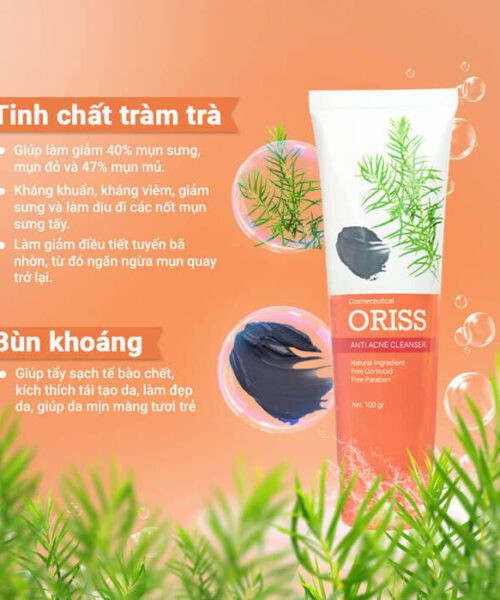 thành phần có trong sữa rửa mặt Oriss
