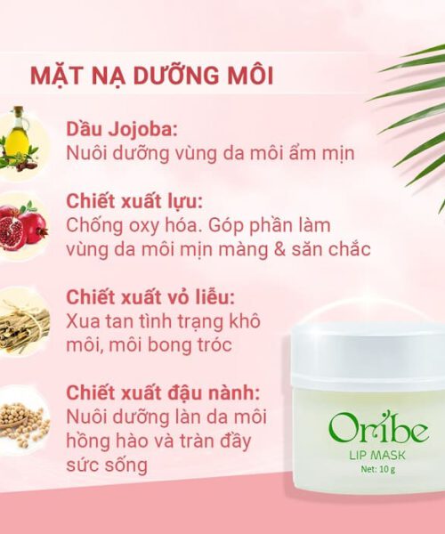 Combo đường tẩy tế bào chết môi + Mặt nạ dưỡng hồng môi Oribe