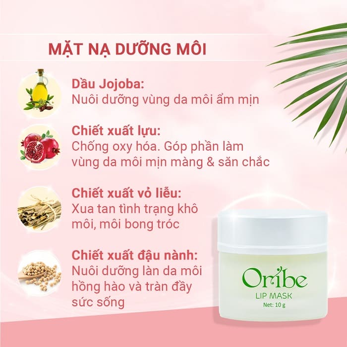 Combo đường tẩy tế bào chết môi + Mặt nạ dưỡng hồng môi Oribe